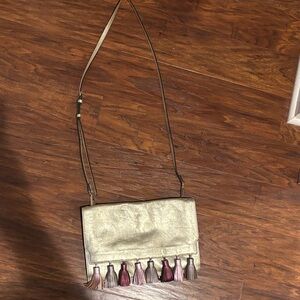 Rebecca Minkoff Gold Crossbody Bag with Tassels